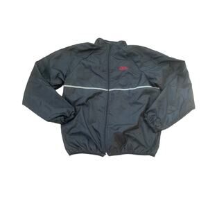 Sports Illustrated Jacket Mens XL Black Full Zip Track Windbreaker